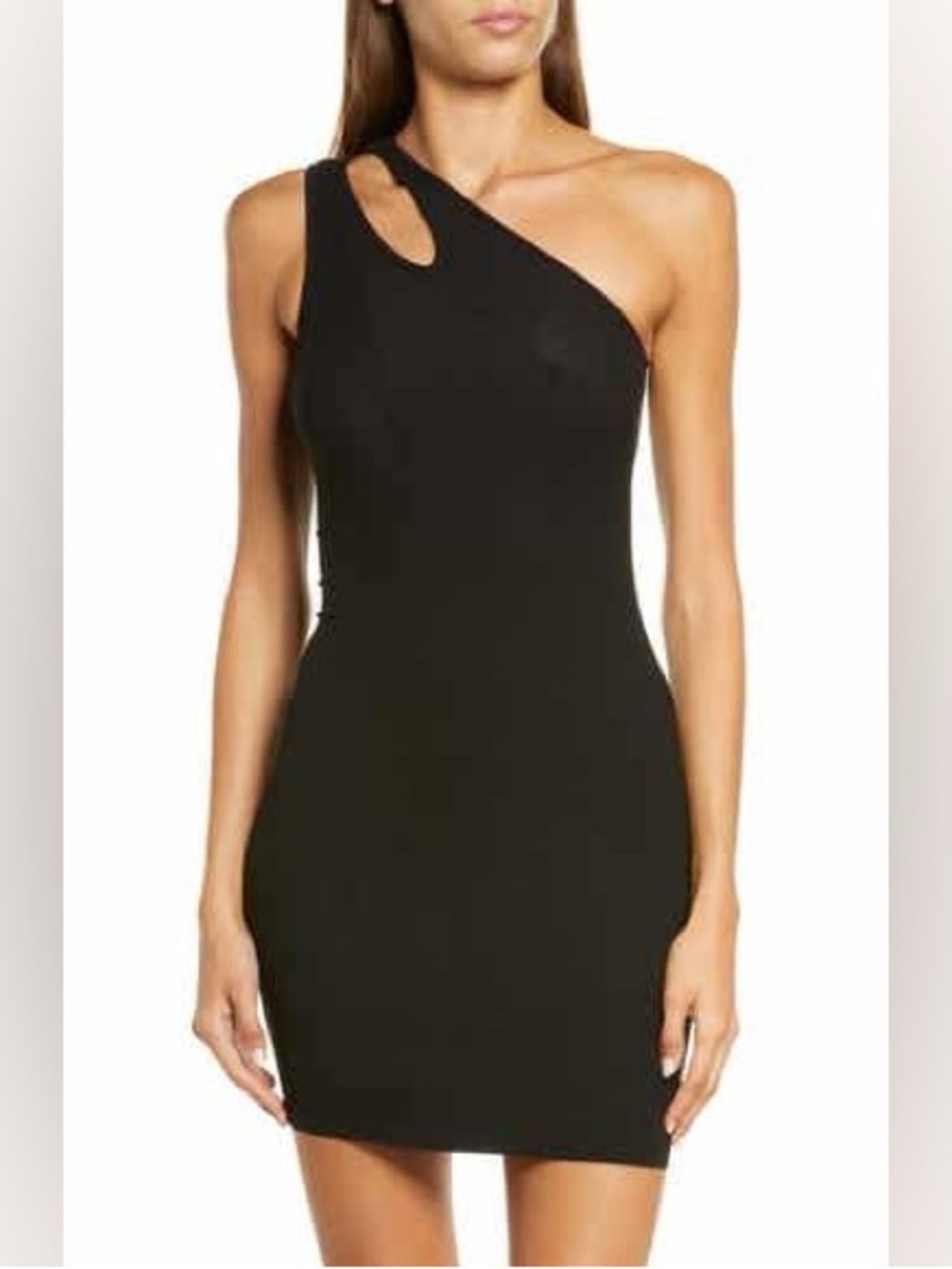 skims asymmetrical soft lounge dress